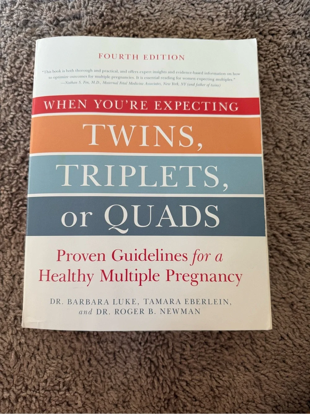 When You're Expecting Twins, Triplets, or Quads - White/Orange/Blue Cover